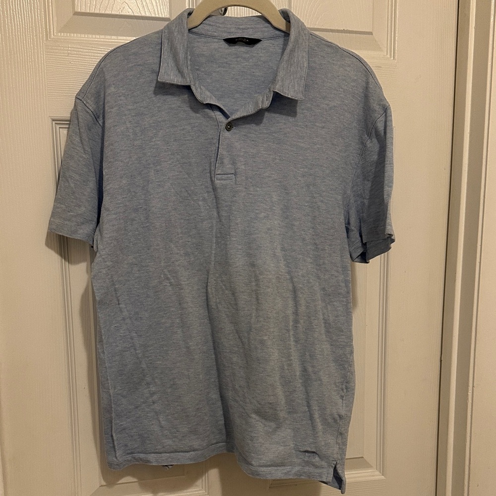 Massimo Dutti Light Blue Polo Shirt